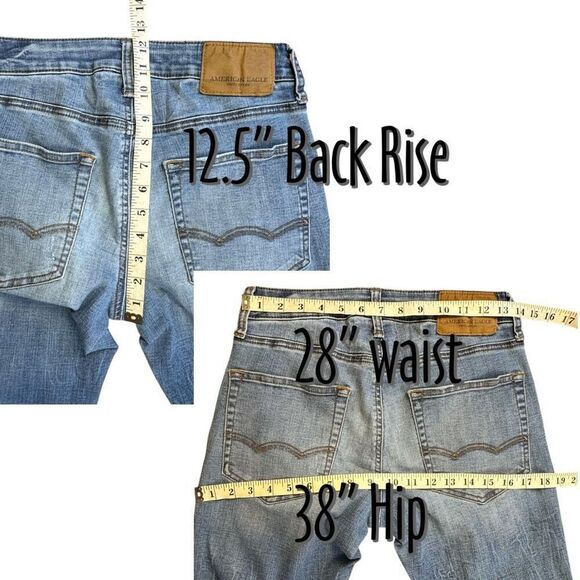 American Eagle Outfitters Men’s Slim Straight Jeans Sz 28 x 32 - Picture 8 of 12